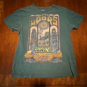 Old Navy Doors Style Psychedelic Concert Graphic T-Shirt Medium (M) Green